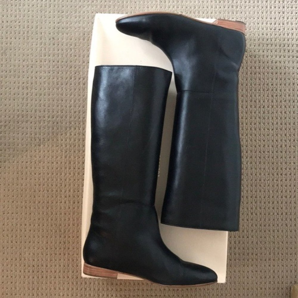 Loeffler Randall Sz 8 Flat Leather Knee-High Boots